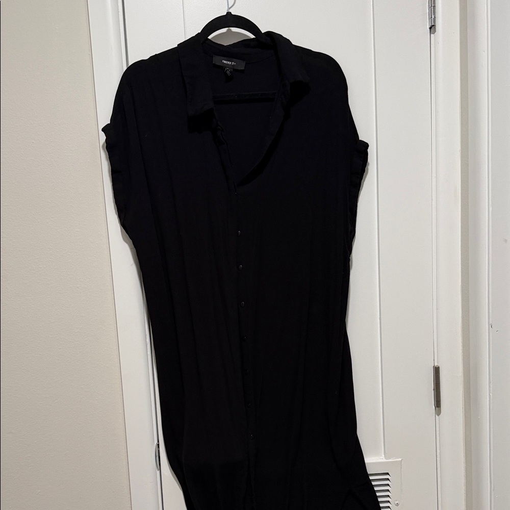Forever 21 Black Collared Dress